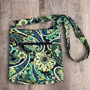 Vera Bradley Rhythm & Blues Green/Blue/Teal Bag with Paisley Design